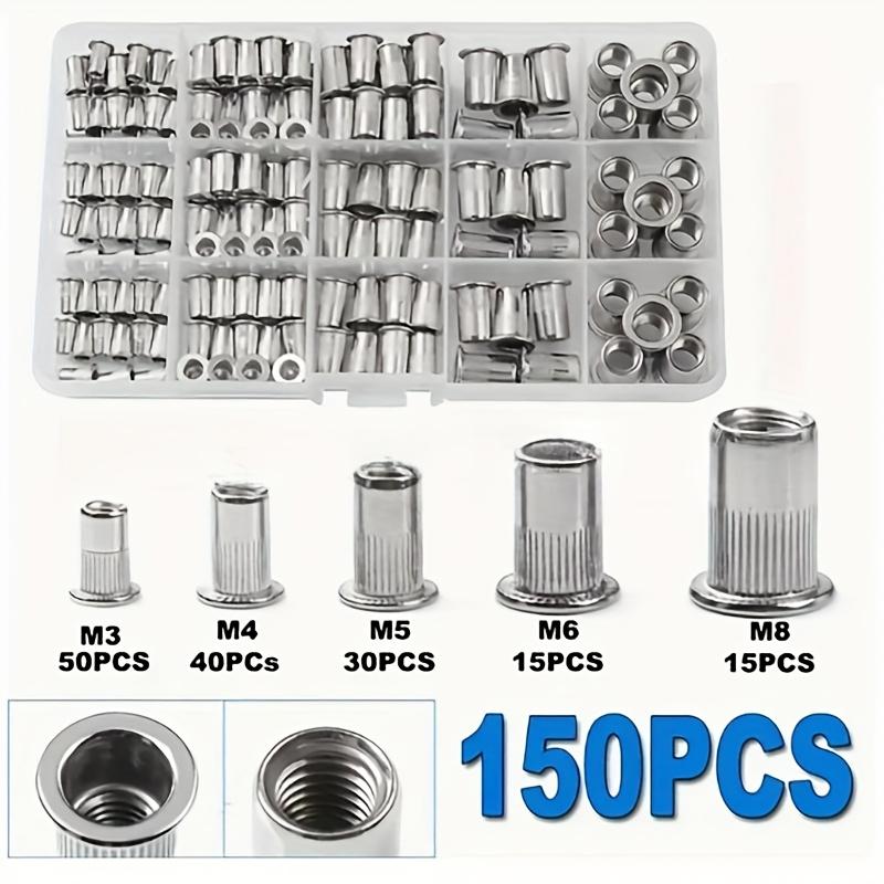 Boxed Rivet Nuts Colorful Zinc Plated US Rivet Nuts Rivet Nut Set Automotive Sheet Metal Repair Tools