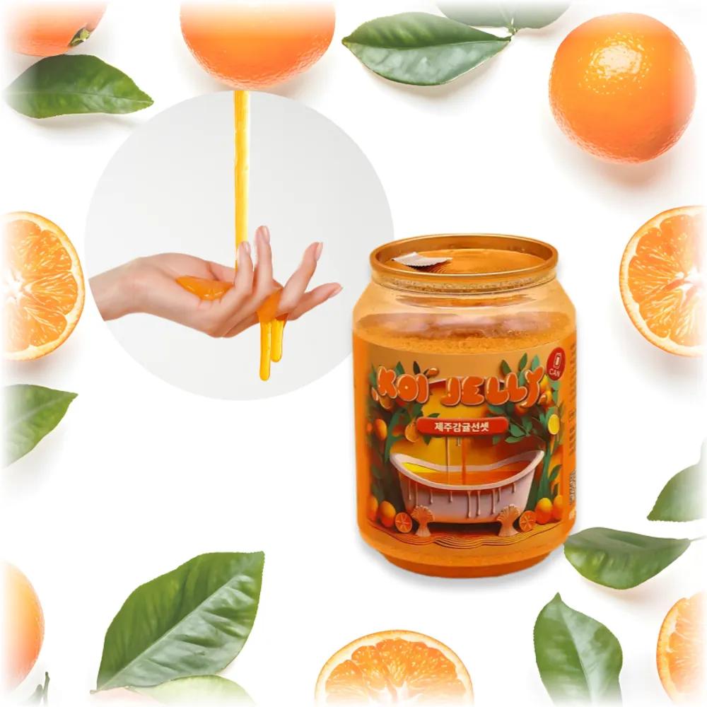 [KOI JELLY] Jeju Tangerine Sunset Jelly Bath Bomb Can (180g)