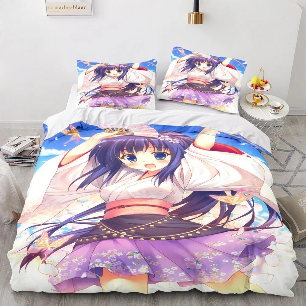 Anime Kawaii Sexy Girl Bettwäscheset Jungen Mädchen Einzelbett Queen-Size Bettbezug Kissenbezug Bett Kinder Erwachsene Mode Heimtextil