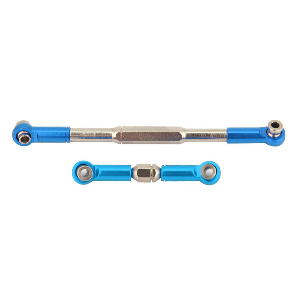 CNC Machining Aluminium Alloy Steering Linkage Rod Set for WPL 1608T RC Truck (Blue)