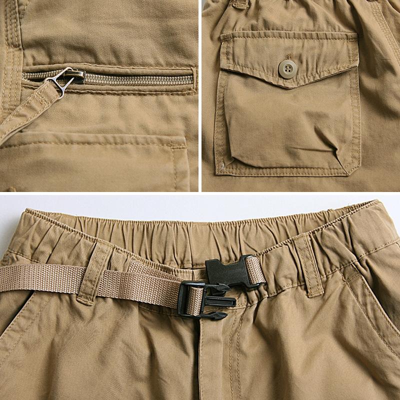 Cargo Shorts Men Summer Cotton Casual Men Short Pants Comfortable Men Cargo Shorts Plus Size