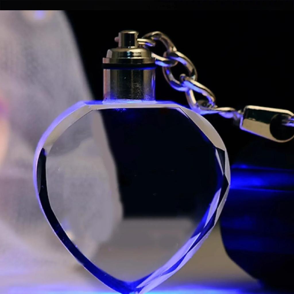 1PCS Free Personalized Gift Glow Keychain Gift with LED Light Love Family Holiday Commemorative Pendant Photo Keyring