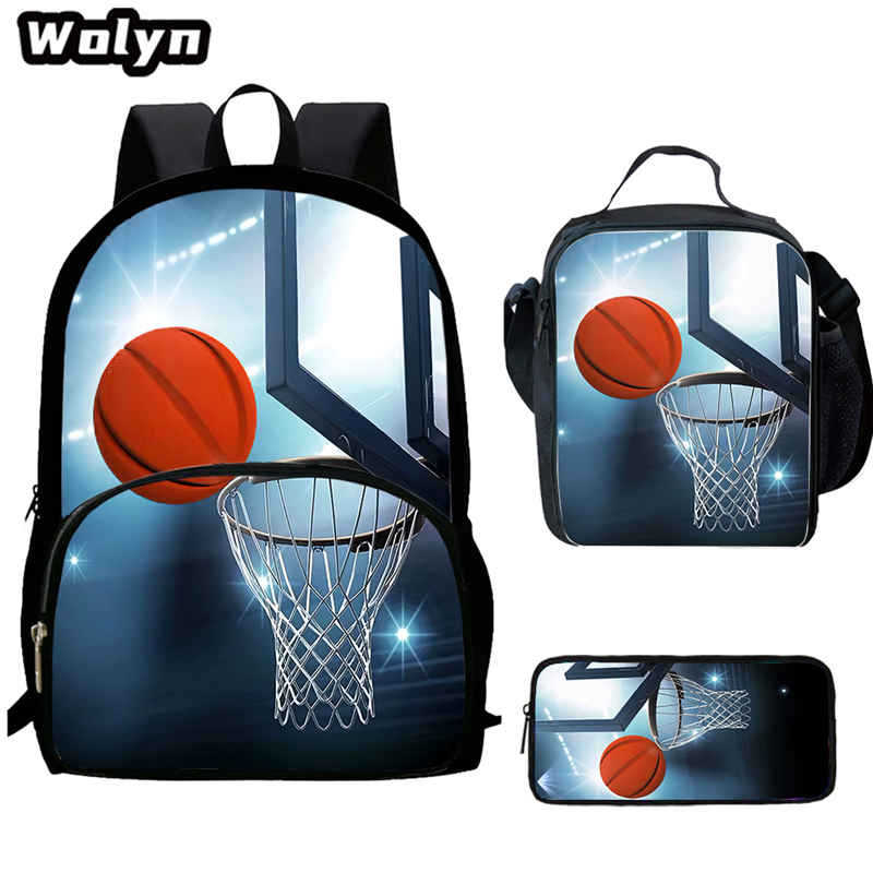 Basketball Basketball School Bag High Definition Printing Multifunctional Cross-Border Backpack