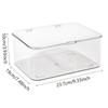 2PCS Acrylic Storage Boxes with Flip-Top Lid Transparent Container Home Organizer Space-Saving Storage for Bathroom Desk Bedroom
