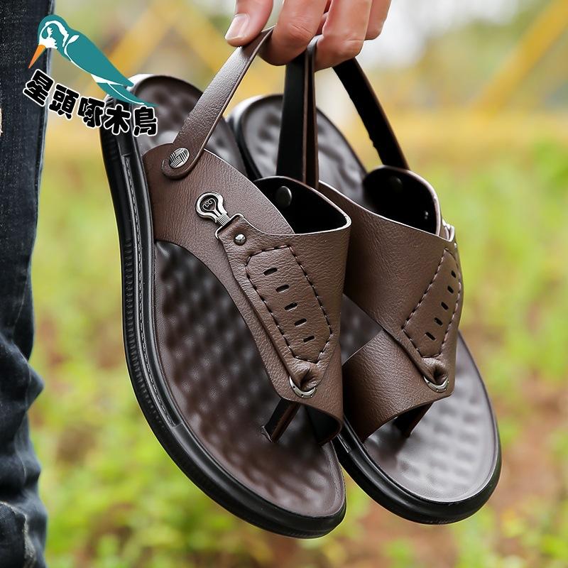 2025 summer pinch sandals outdoor retro versatile beach shoes non-slip lightweight dual-purpose sandals
