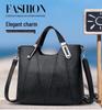 2024 Soft Leather Fashion Handbag for Middle-aged Women: Large Capacity, Versatile Single Shoulder or Crossbody Bag