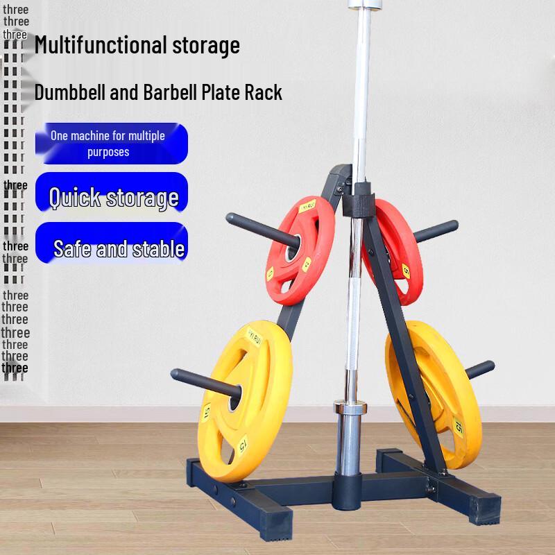 Multi-functional Barbell and Plate Storage Rack