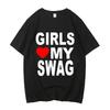 I Love My Girlfriend Print T-Shirt Women Casual 100% Cotton Crew Neck Short Sleeve Summer Women's Clothing I Love My Boyfriend