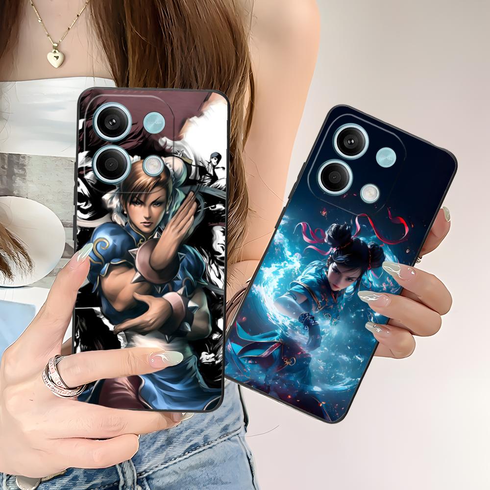 Street Fighter Chunli Phone Case for POCO F7 F6 F5 F4 F3 F2 Pro GT C75 C71 C65 C61 C40 Pro Ultra Colorful Printing Cover Pretty