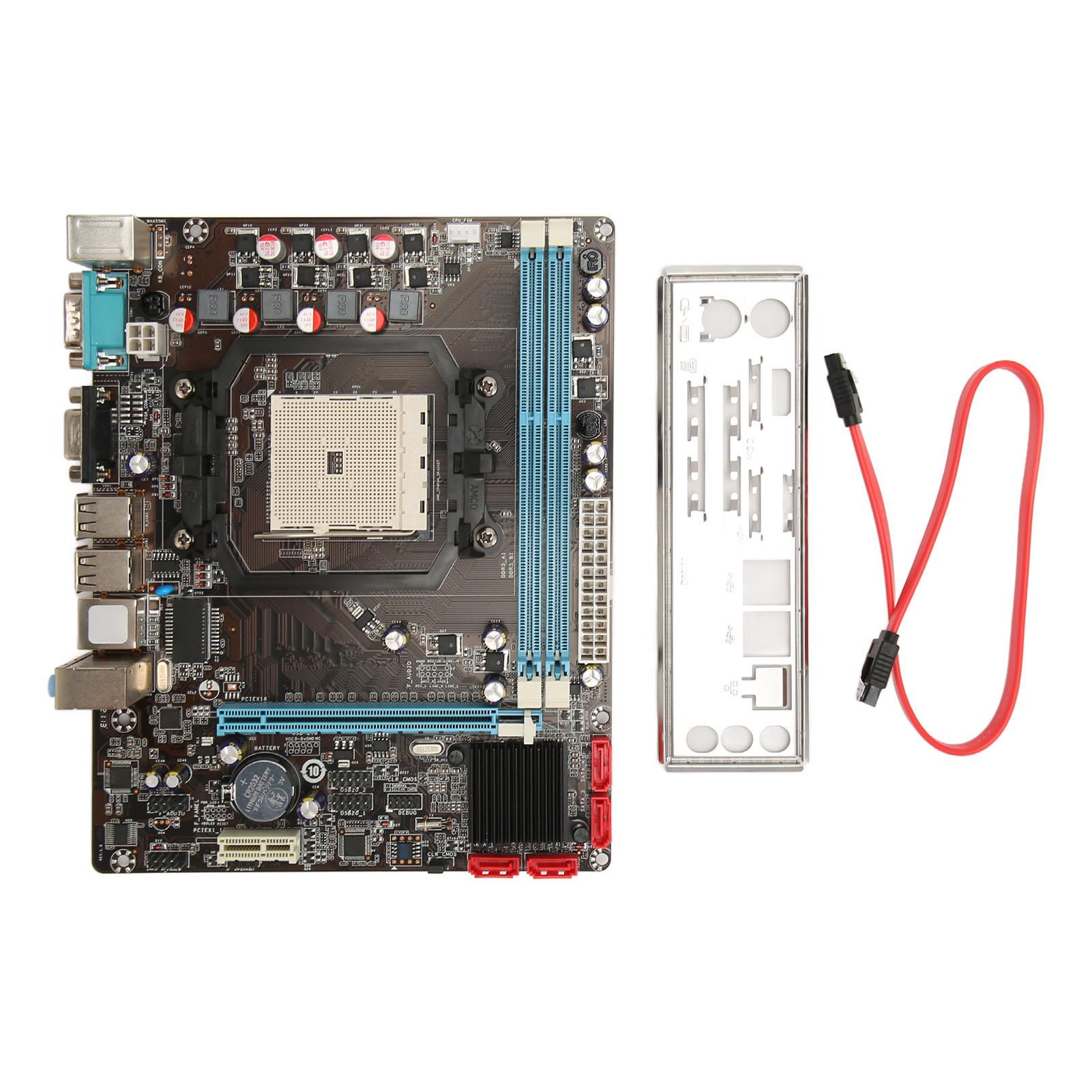 

Материнська плата A55 з двоканальною пам яттю DDR3 M, ATX 905pin, підтримує інтерфейс FM1, всі процесори серії ПК