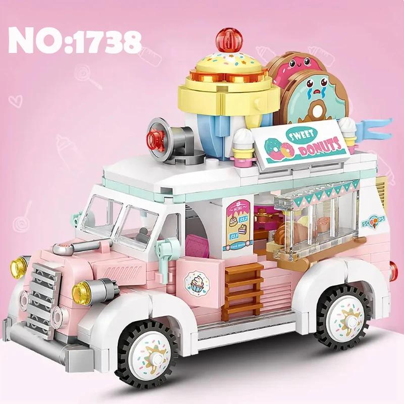 TOYLINX Street & City View Modellbausteine - ABS Kinderbauspielzeug, Mini Kreative Heimdeko Ornamente