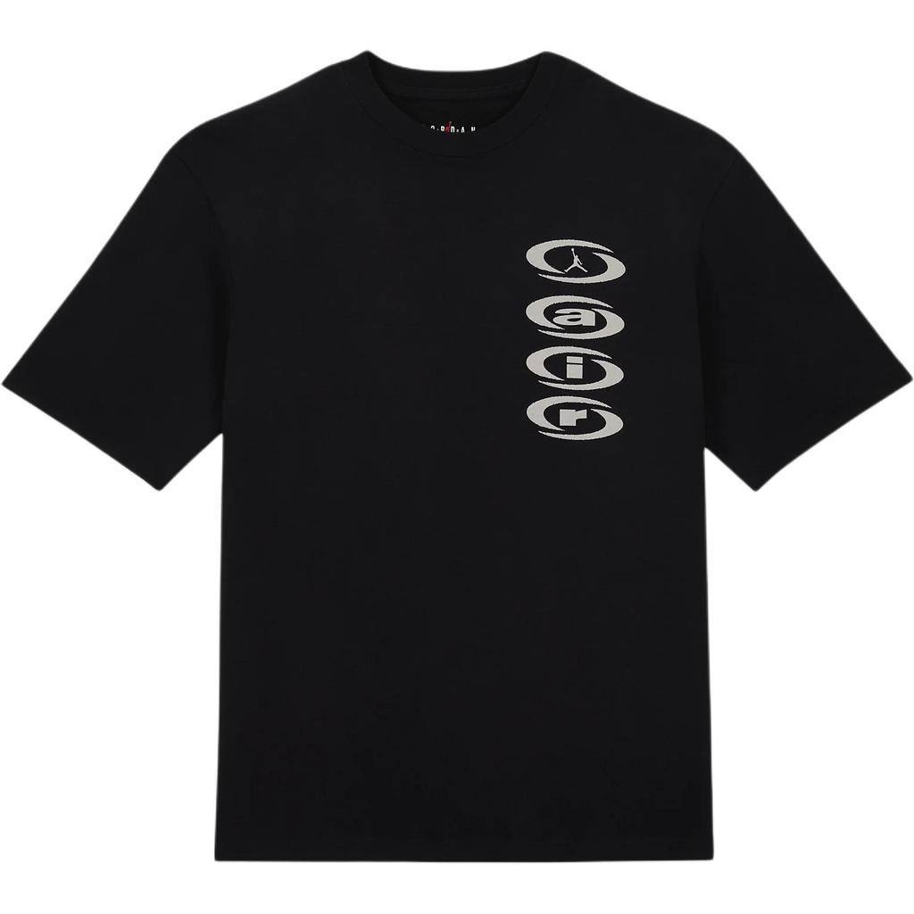 Jordan X Travis Scott Collaboration Ss24 Crew Neck Straight Fit Letter Print Short Sleeve T-Shirt Unisex Tops Black DZ5515-011