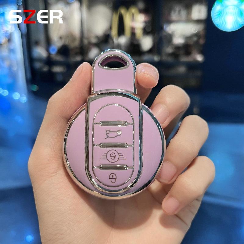 Tpu Car Key Case Cover Keychain Shell Fob For Bmw Mini Coopers One Jcw F56 F55 F54 F57 F60 R55 R56 R57 R58 R59 R60 S Roadster