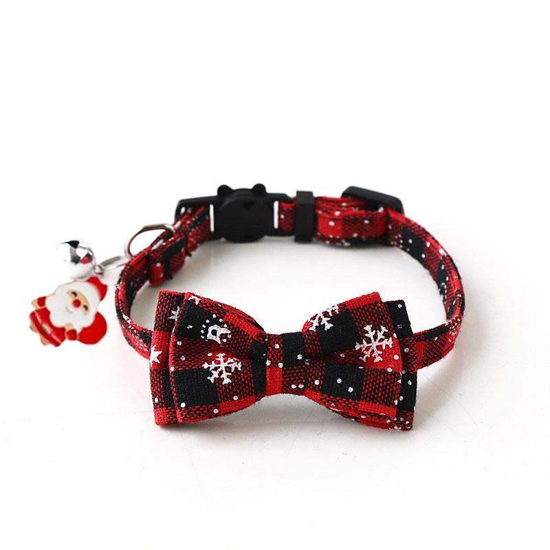 Рождественский бант-снежинка, кружевной ошейник для домашних животных для собак и кошек