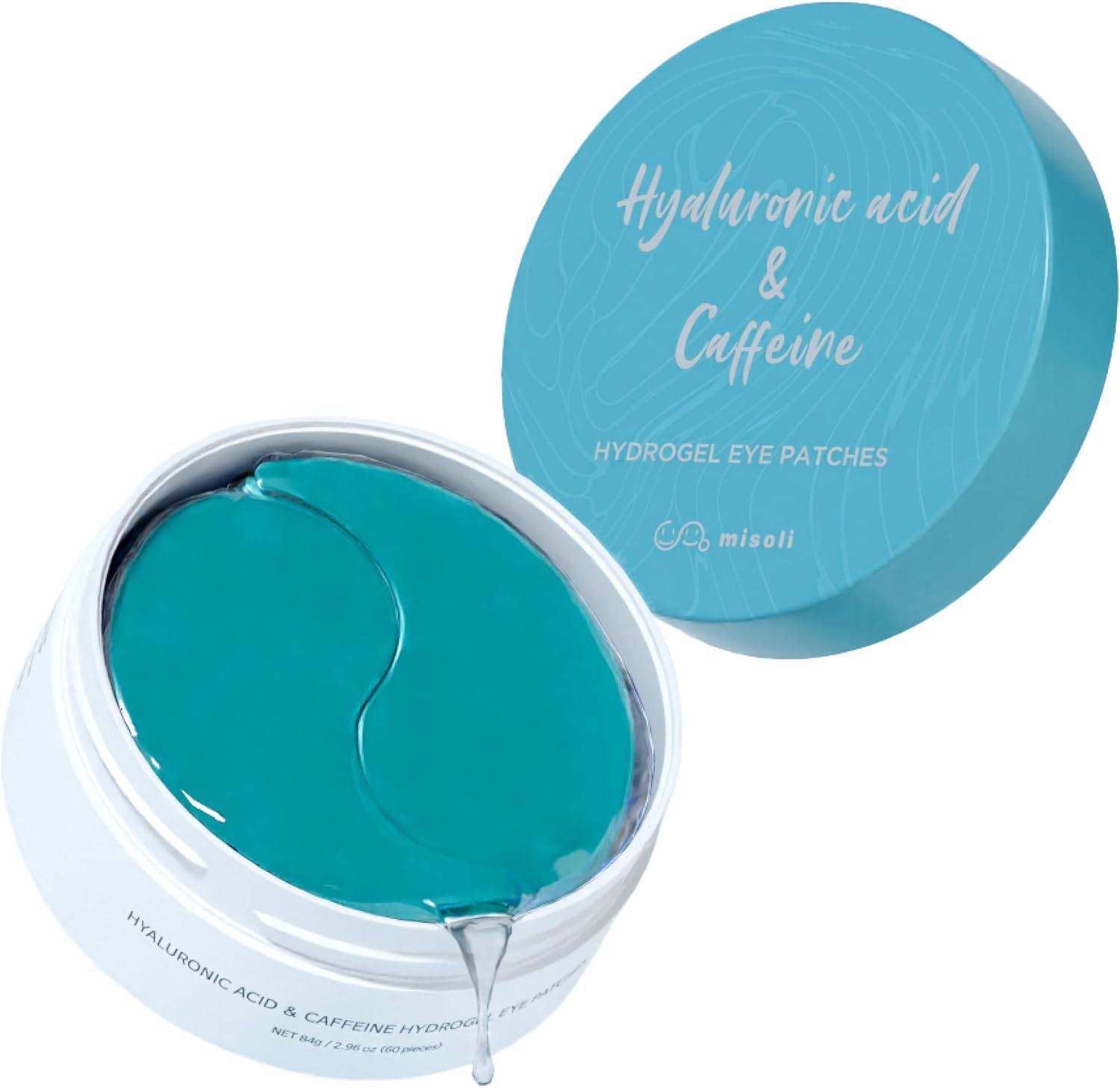 

Hyaluronic Acid Caffeine Eye 60 Eye Patches for Under Eye and Eye Suitable for Korean Cosmetics [Misoli & Mask, Sheets] Eyes, Area, Mouth, Care, Men, синий
