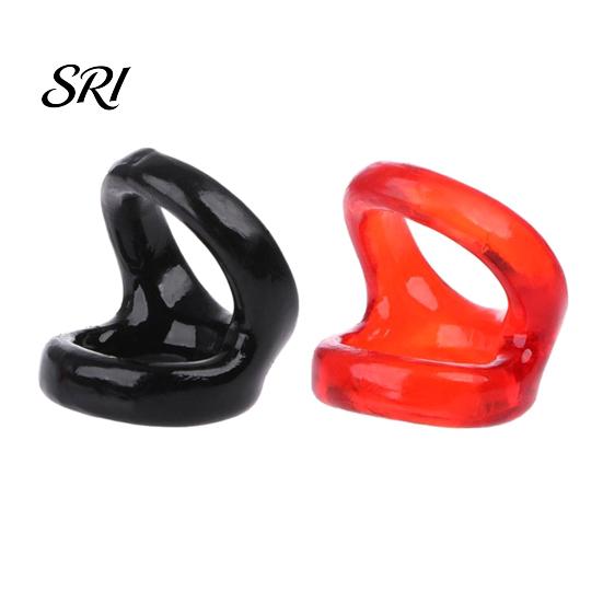 TPE Cock Ring Sperm Lock Ring, Adjustable Tightness Delay Double-Ring Couples Sex Waterproof Skin-Friendly Hypoallergenic Adult Toy for Vibrating