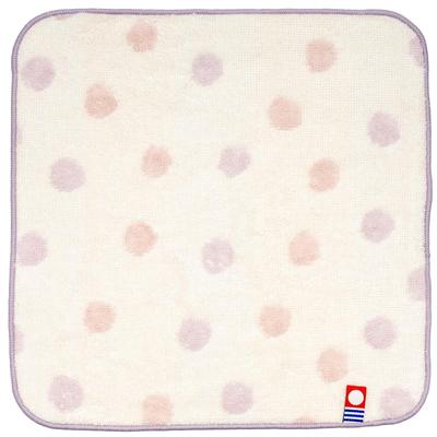 Nishio Imabari Towel Certified Hand Towel, Made In Japan, 100% Cotton, 20cm, Double-Sided Pile, Absorbent, Polka Dot Pattern, Imabari Mini Towel
