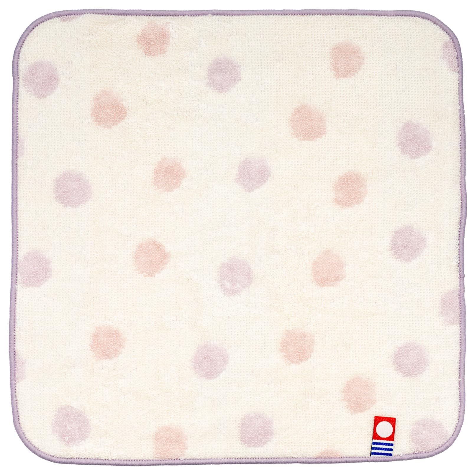Nishio Imabari Towel Certified Hand Towel, Made in Japan, 100% Cotton, 20cm, Double-Sided Pile, Absorbent, Polka Dot Pattern, Imabari Mini Towel