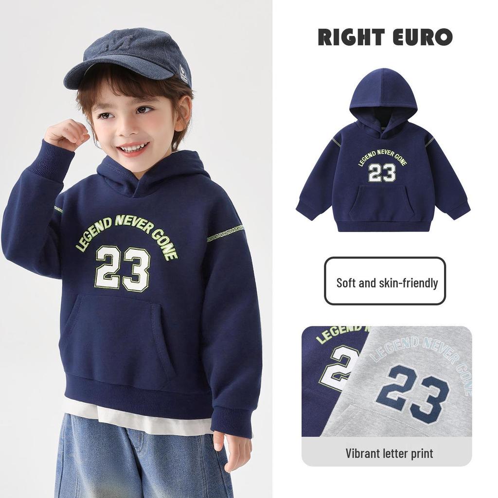 Sweat à capuche tendance pour garçons style européen - Nouveau style Printemps 2026 pour enfants et tout-petits, Parfait pour le printemps et l'automne