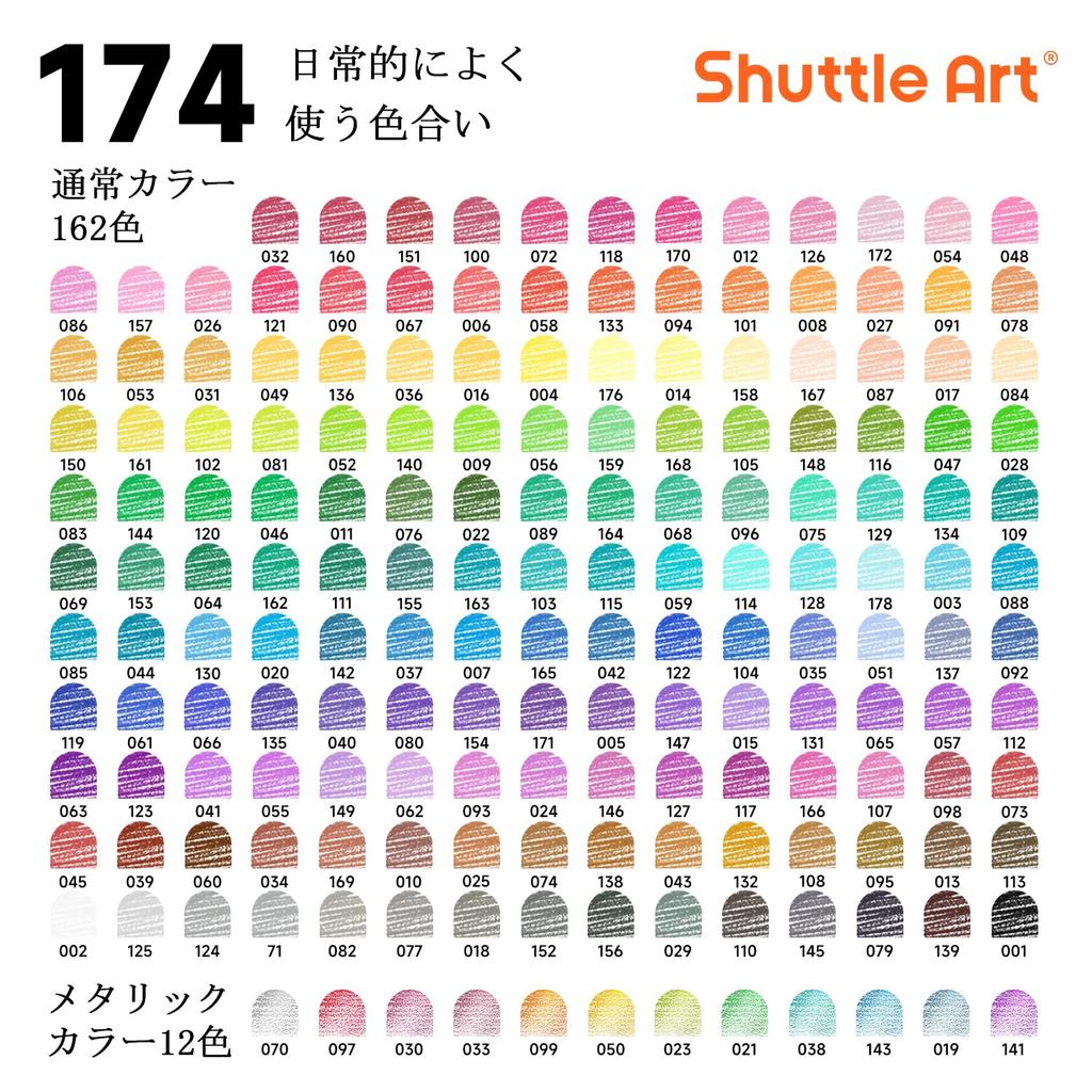 Shuttle Art Colored Pencils Colored Pencils for Adult Coloring Metallic Pencil Comes in a Tin for Convenient Stylish Suitable for and as a Gift for