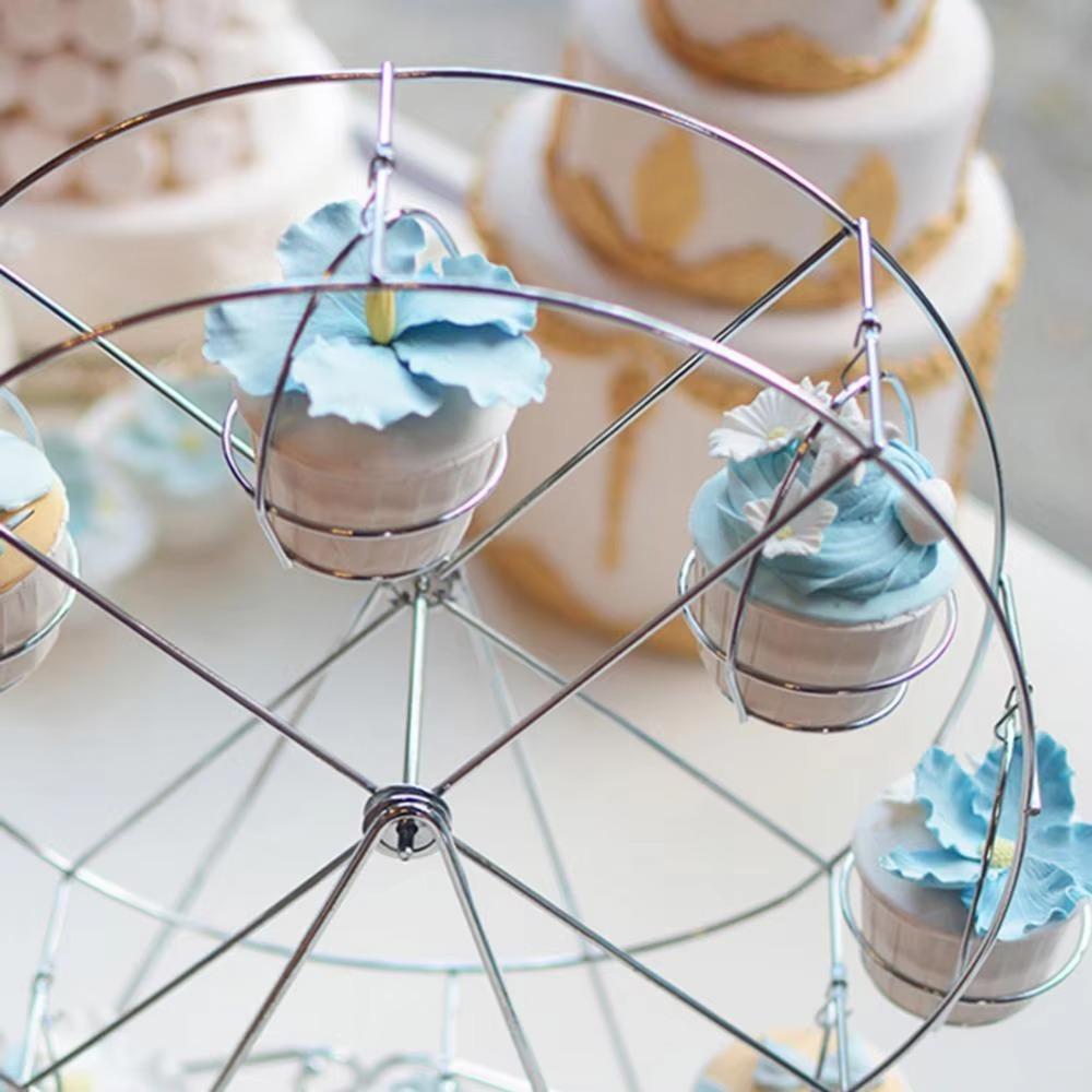 Iron Cupcake Display Rack 8 Cups Cupcakes Holder Party Supplies Ferris Wheel Cupcake Stand  Wedding