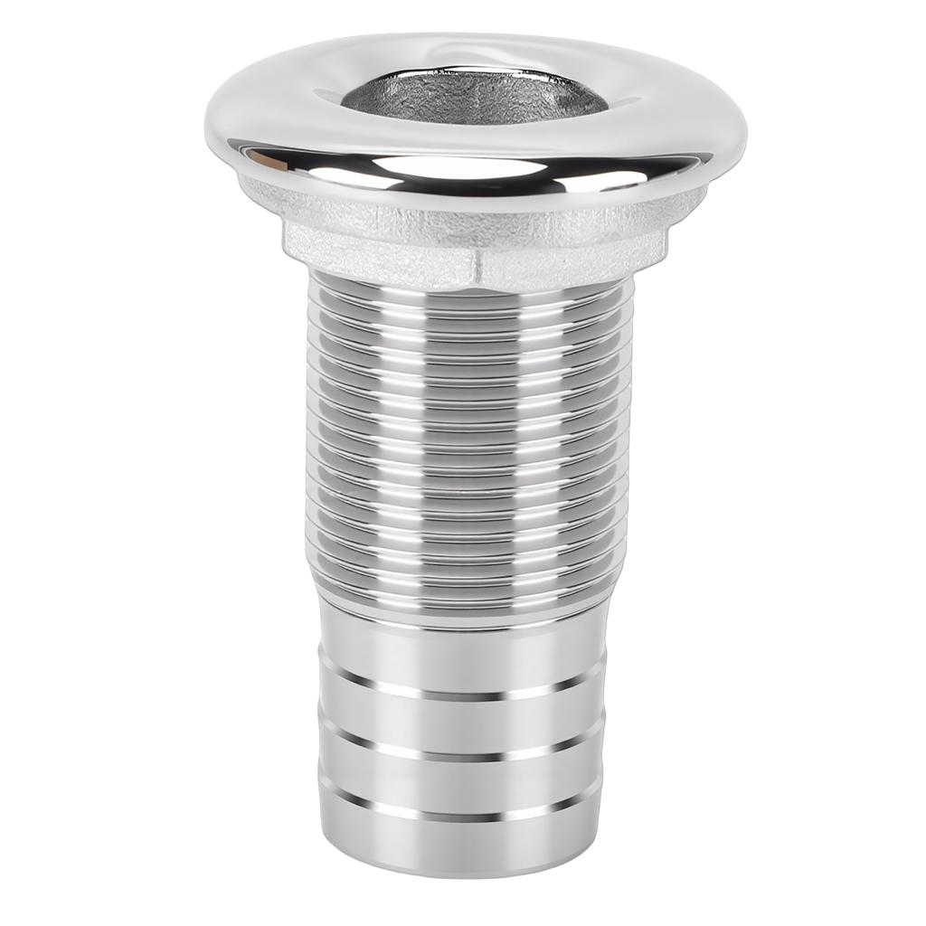 Raccord à Bardes Thru-Hull Acier Inoxydable 316 Connecteur Sortie Entrée pour Équipement Marin Sortie Filetée à Mi-hauteur 3/4 Pouce Non
