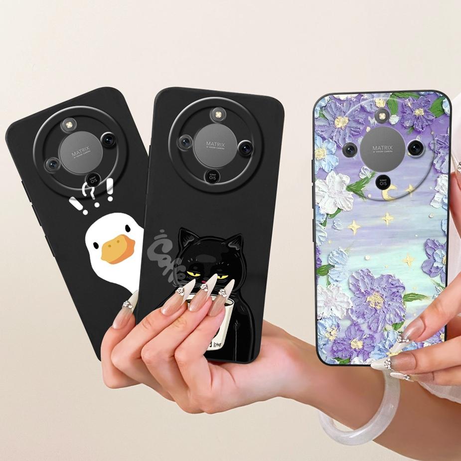 For Honor X9d Case MTN-NX1 Cute Dinosuar Cartoon Cover Soft TPU Phone Cases For Honor Magic 8 Lite X 70 HonorX70 HonorX9d Fundas