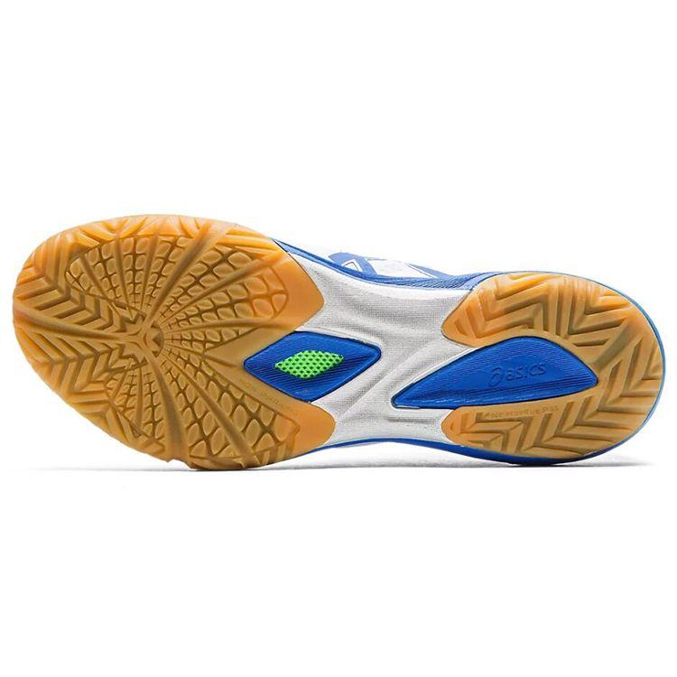 Asics Attack Dominate FF 2 Tecido Esportivo Confortável Couro Sintético Cano Baixo Treino Tênis de Corrida Tênis Feminino Branco Azul 1073A010-100
