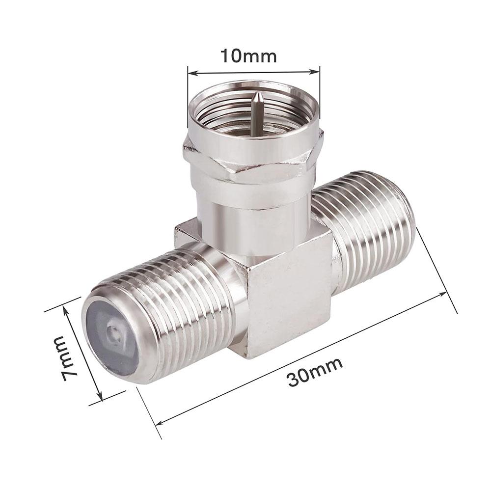 4× F-Type Coax Cable Splitter Combiner Adapter 3 Way Connector RG6 for TV, Video