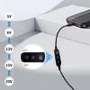 Typ-C-zu-DC5521-Adapterkabel Einstellbare Spannung 5V9V12V15V20V für Laptops und Elektronik-Gadgets