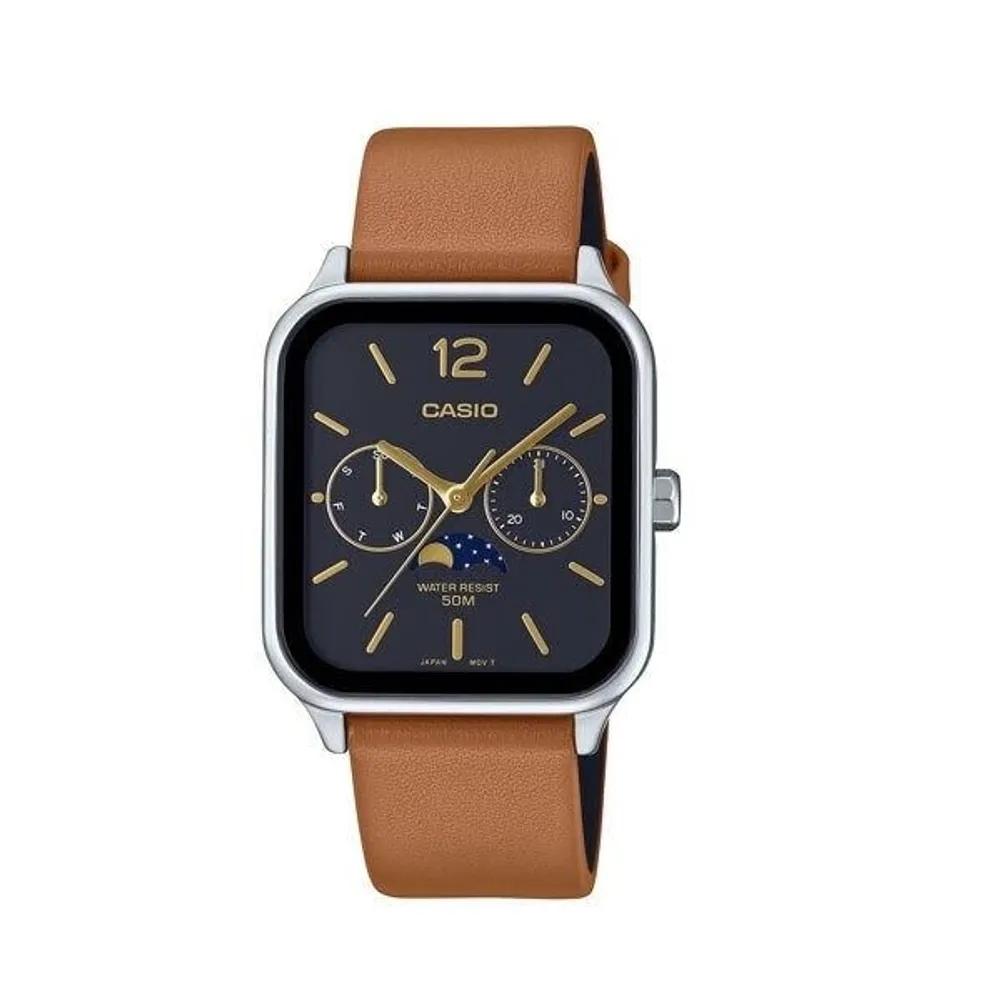 Cio Leather Watch Couple Watch Moonphase MTP-M305L-1A MTP-M305L-1A