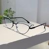Vintage Cat Eye Glasses Women  Fashion Hollowed Blue Light Blocking Eyewear Trendy Brand Design Decorative Eyeglasses