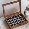 Velvet Jewelry Organizer Elegant Ring Display Holder Convenient Wood Jewelry Box  Desk
