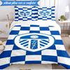 3PCS Leeds Crest Design Printed Soft Bedding Set,Including 1pc Duvet Cover And 2pcs Pillowcases Perfect for Bedroom, Dormitory, Fan gift