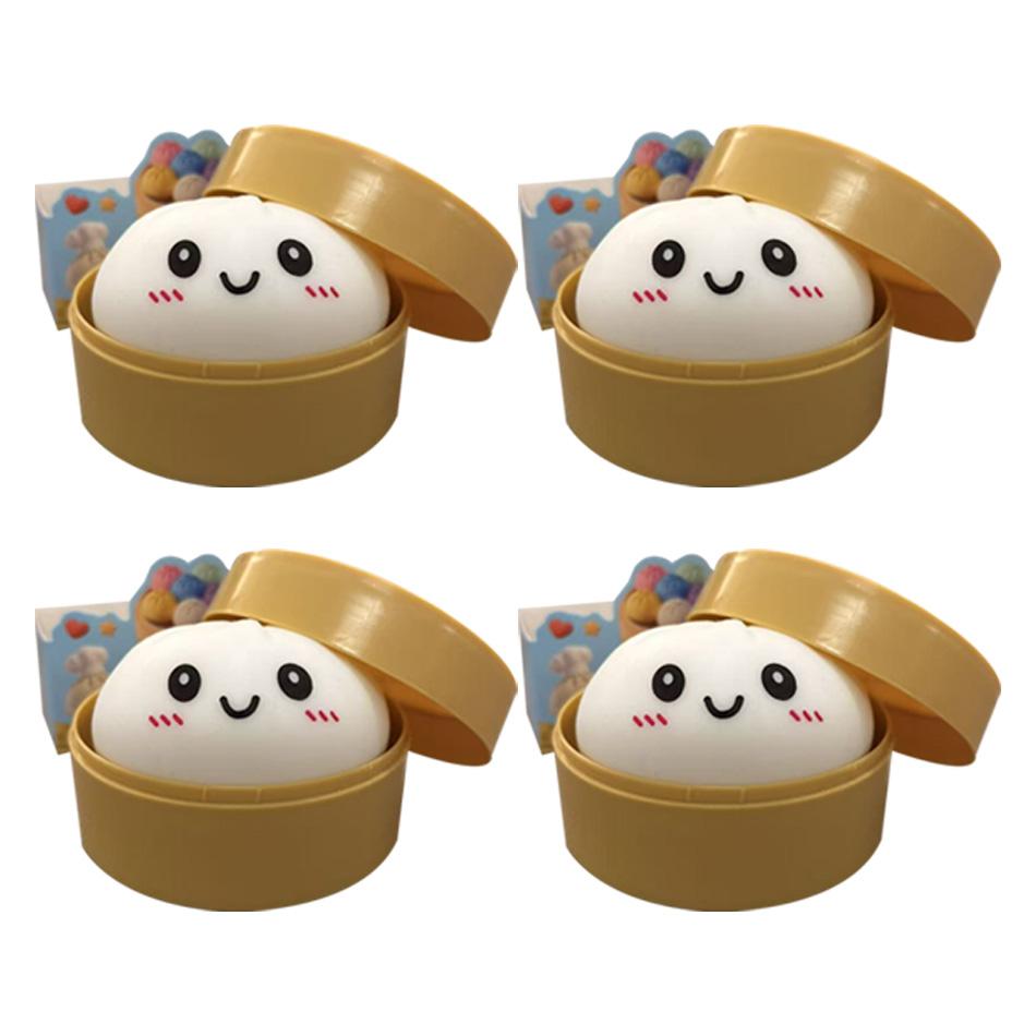 Dumpling Squishie Stress Balls Fidget Sensorytoys Simulation Food Squishies With Steamer Squeeze Dough Ball For Anxiety
