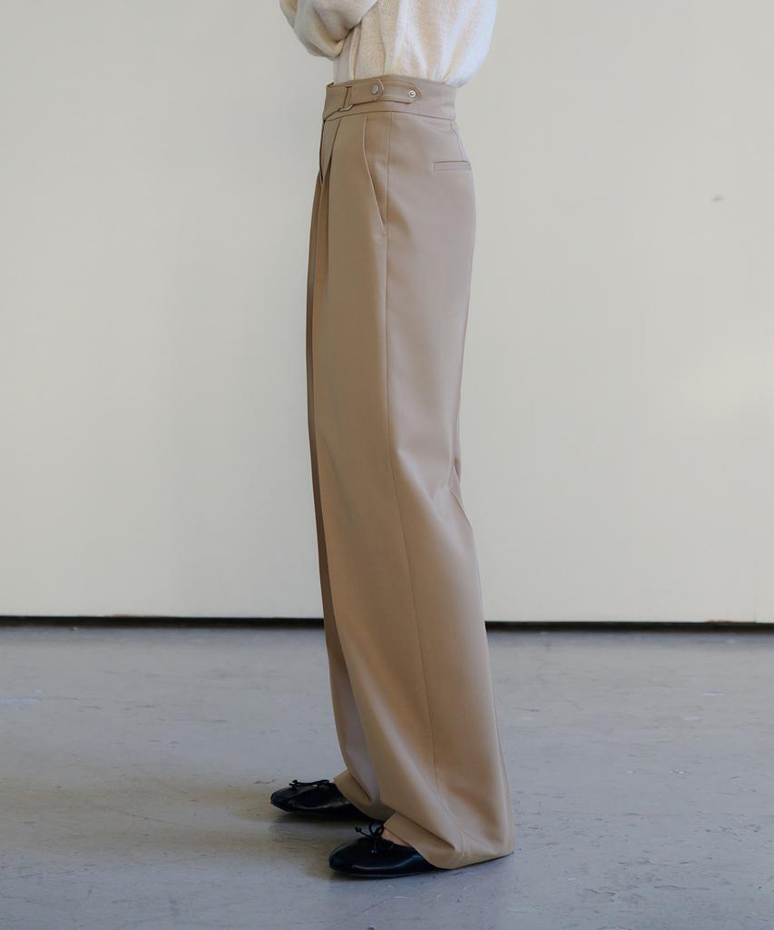 Deuloupisumeon Wool Wide Gurkha Slacks [Beige]