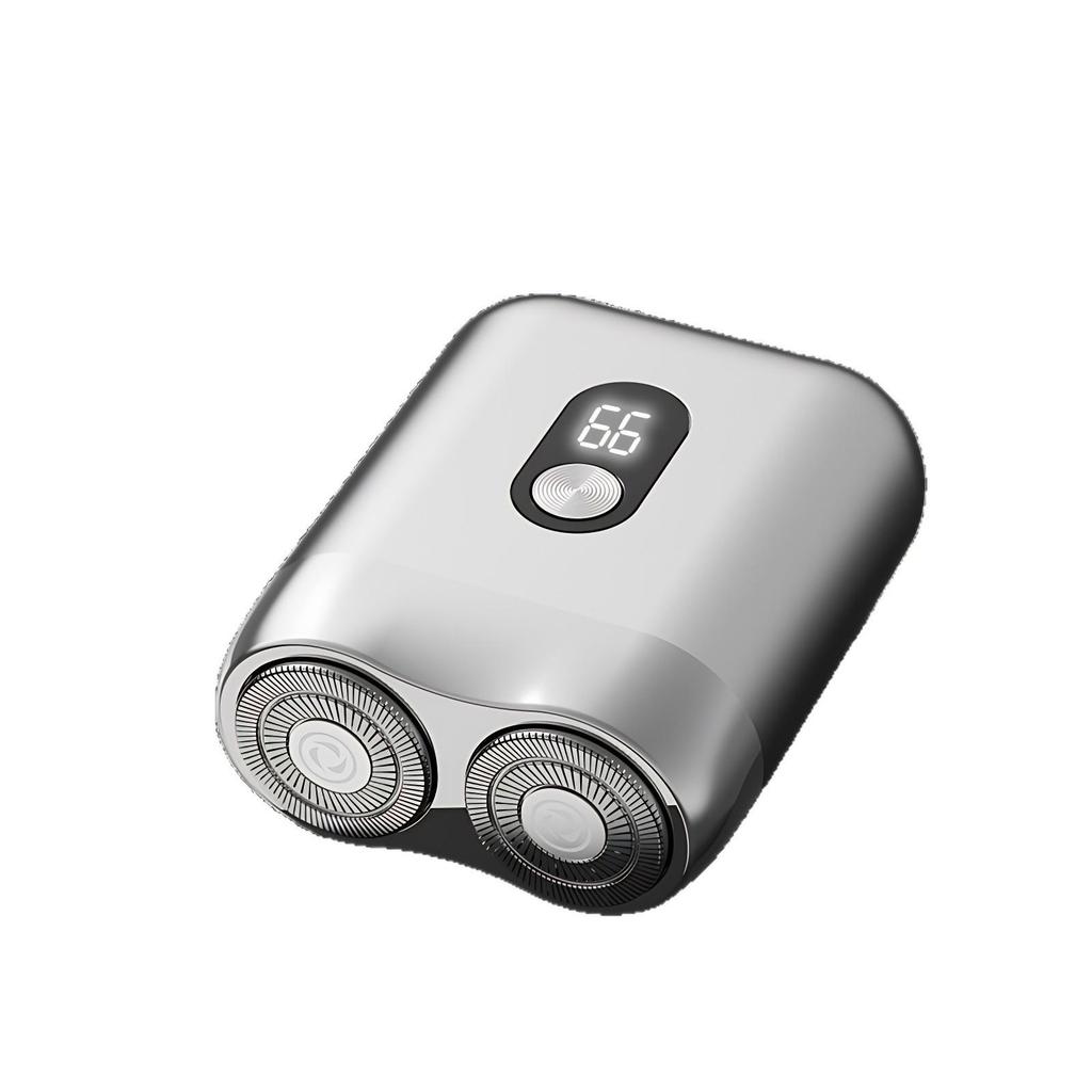 Mini Rechargeable Double-Head Waterproof Electric Shaver for Men - Portable Hair Remover for Travel