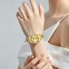OLEVS Stainless Steel Quartz Watch with Diamond Luminous Easy to 30M Water Gift for Gold Women's Dial, Display, Read, Resistance, Popular, Cute,
