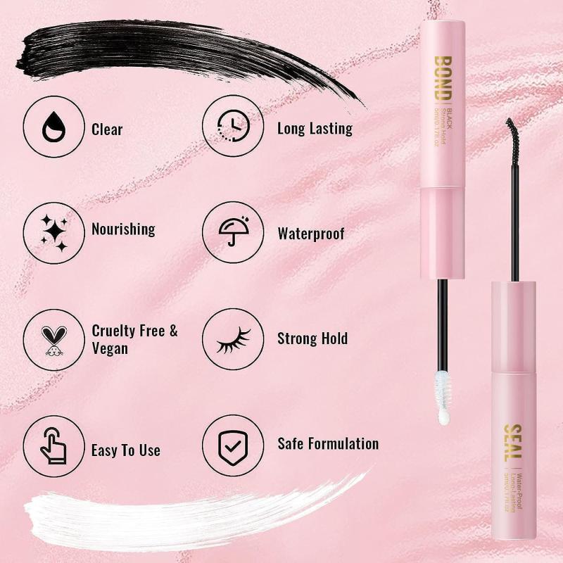 Glue False Eyelashes New Double Heads 2 In 1 Bond And Seal Lash Glue ,Waterproof Long Lasting DIY Cluster Eyelash Glue Cosmetics