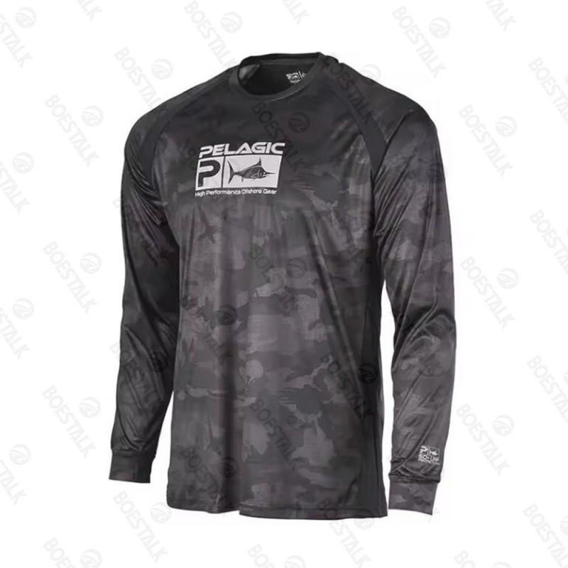 

Pelagic Outdoor Camouflage Luya Fishing Suit Breathable Quick-drying Ultraviolet-proof Round-collar T-shirt XXL