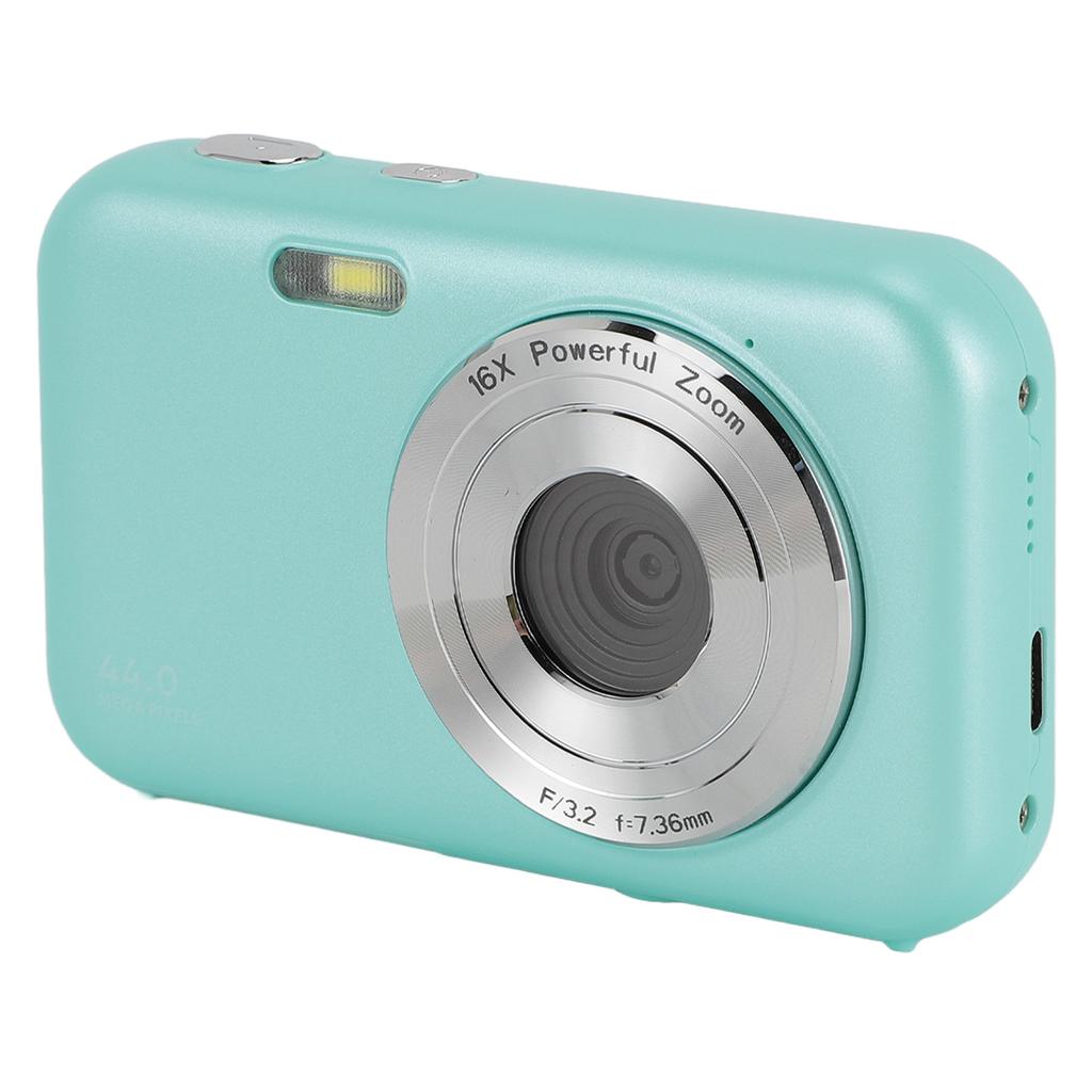 Digital Camera 1080P 2.4 Inch 44MP 16X Zoom Multifunctional Compact Travel Video Camera Black