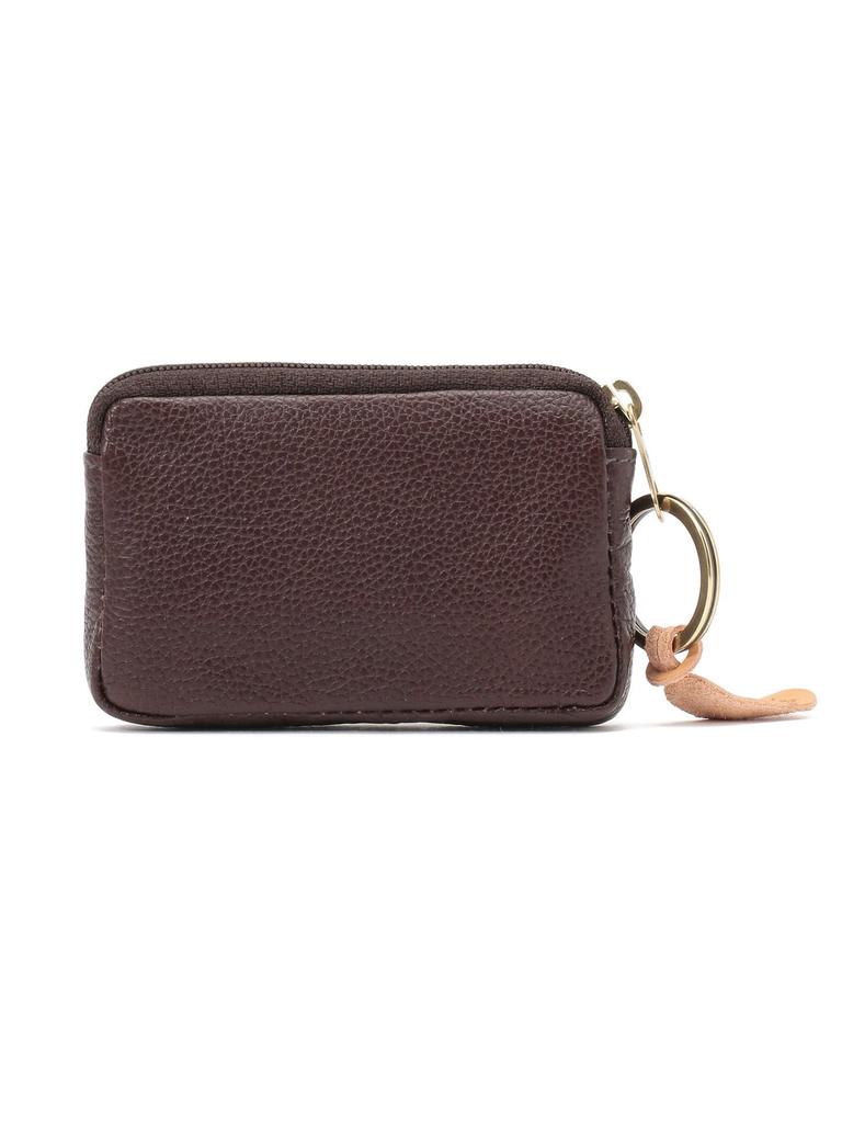 Coin Case Coin Purse Leather Genuine Leather Cowhide Unisex Olive [IL BISONTE] Women's Men's