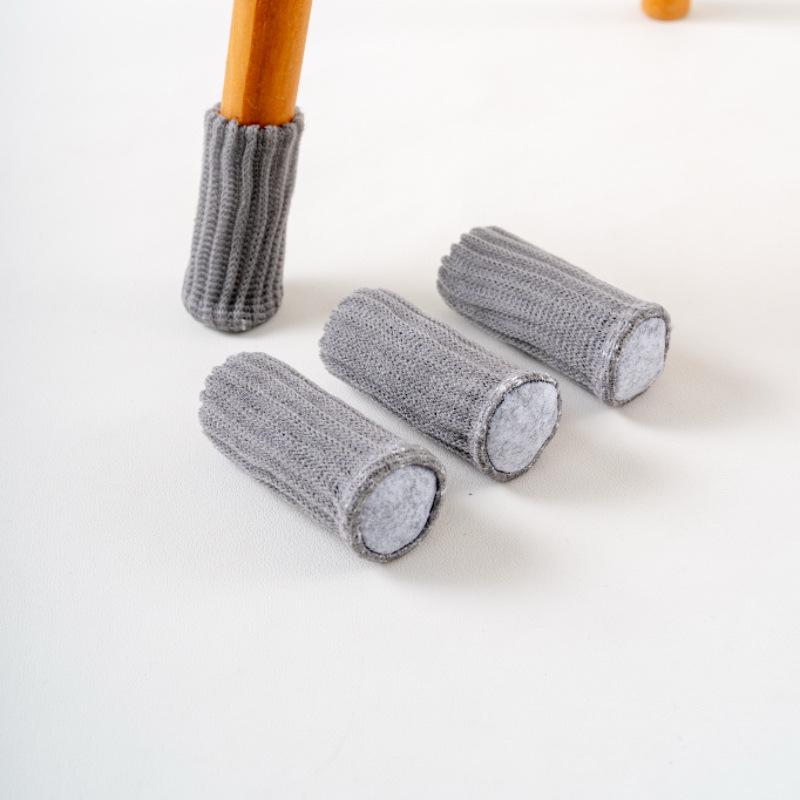 Knitted Chair Leg Covers - Wear-Resistant Anti-Slip Mats for Silent Chair & Table Foot Protection