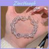 Sweet Fashion Pearl Hand Chain With Zirconia Accent For Gift And Office Wear