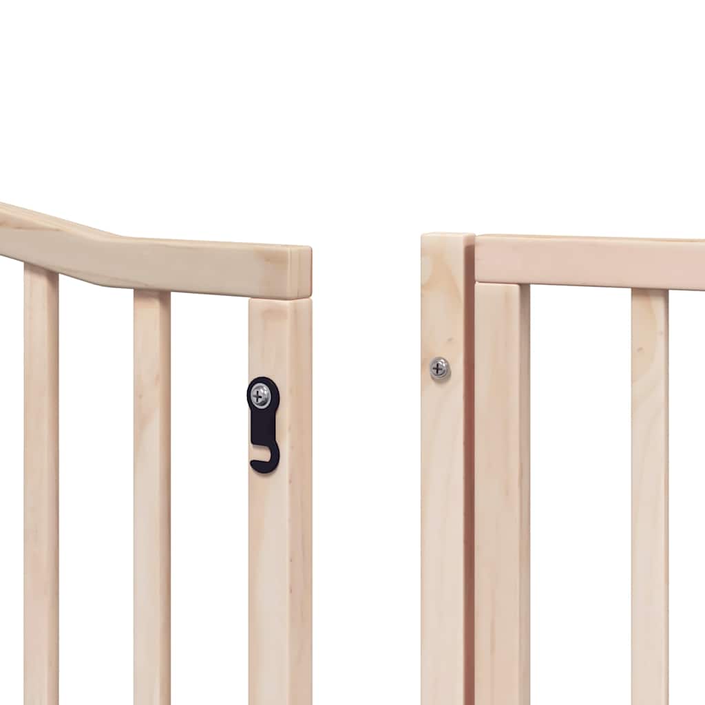 6 Piece Foldable Dog Gate 480 cm Poplar Wood