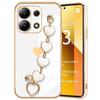 Case - E.F.CONNECTION - For Xiaomi Redmi Note 13 5G - White - Scratch Protection - Heart Bracelet