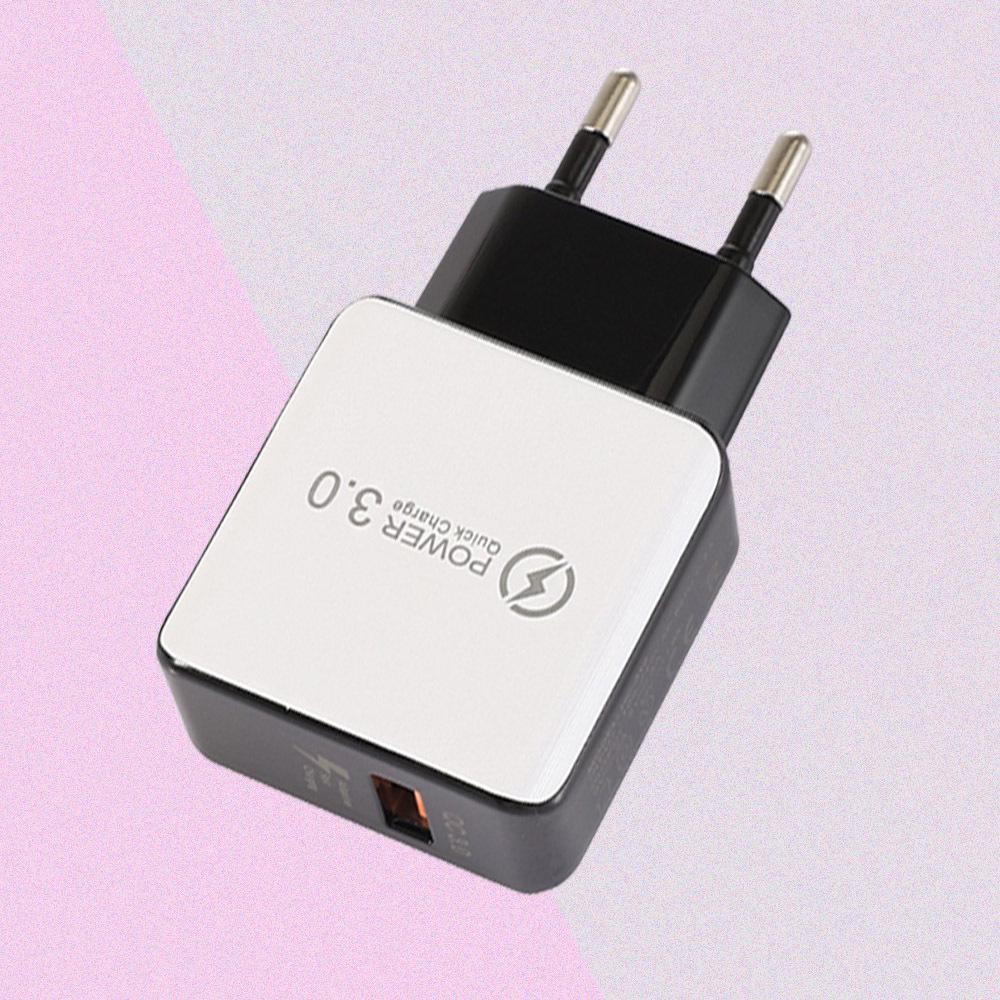 QC3.0 3A Mobile Fast Charger: 5V/9V/12V Fast Charging Adapter for Travel.
