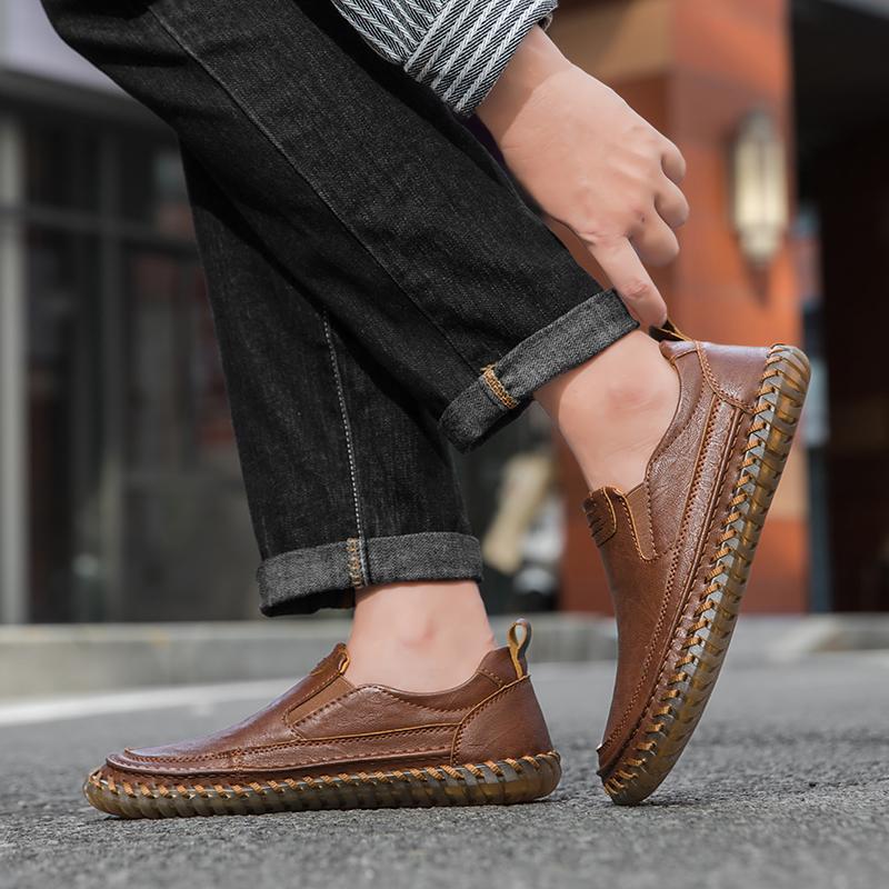 Men Wide Fit Slip On Outdoor Loafers Dress Shoes Smart Casual Walking Office Commuting and Travel Everyday Formal Style Sizes 38-47