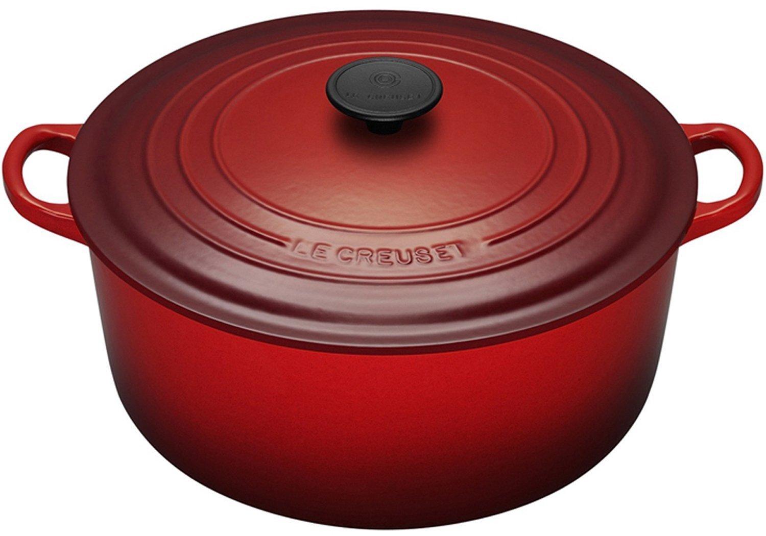 

Le Creuset Лита емальована каструля Cocotte Ronde 28 см Cherry Red Gas IH Oven Compatible Japanese [Авторизований продукт]