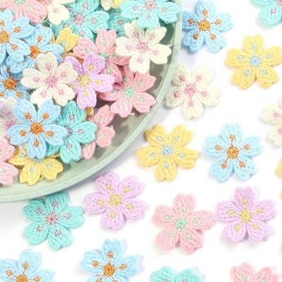 Unregelmäßig bestickter Stoff mit Blumenmotiven, Haarspangen, Spielzeug, süße Kleidung, Taschen, dekorative Accessoires